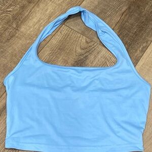 SHEIN Light Blue Casual crop halter Top size S